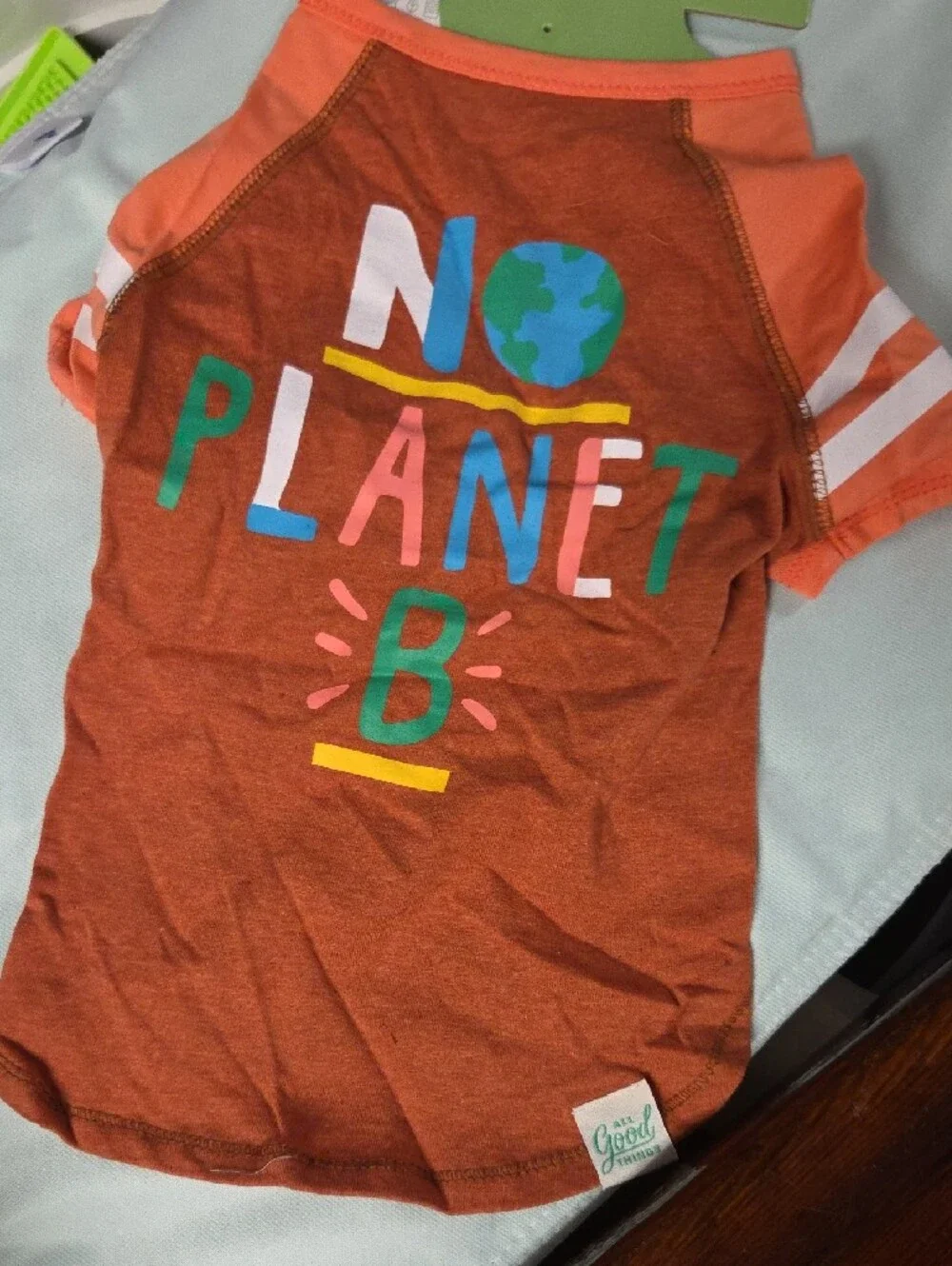 Goodthreads Orange 'No Planet B' Dog Tee